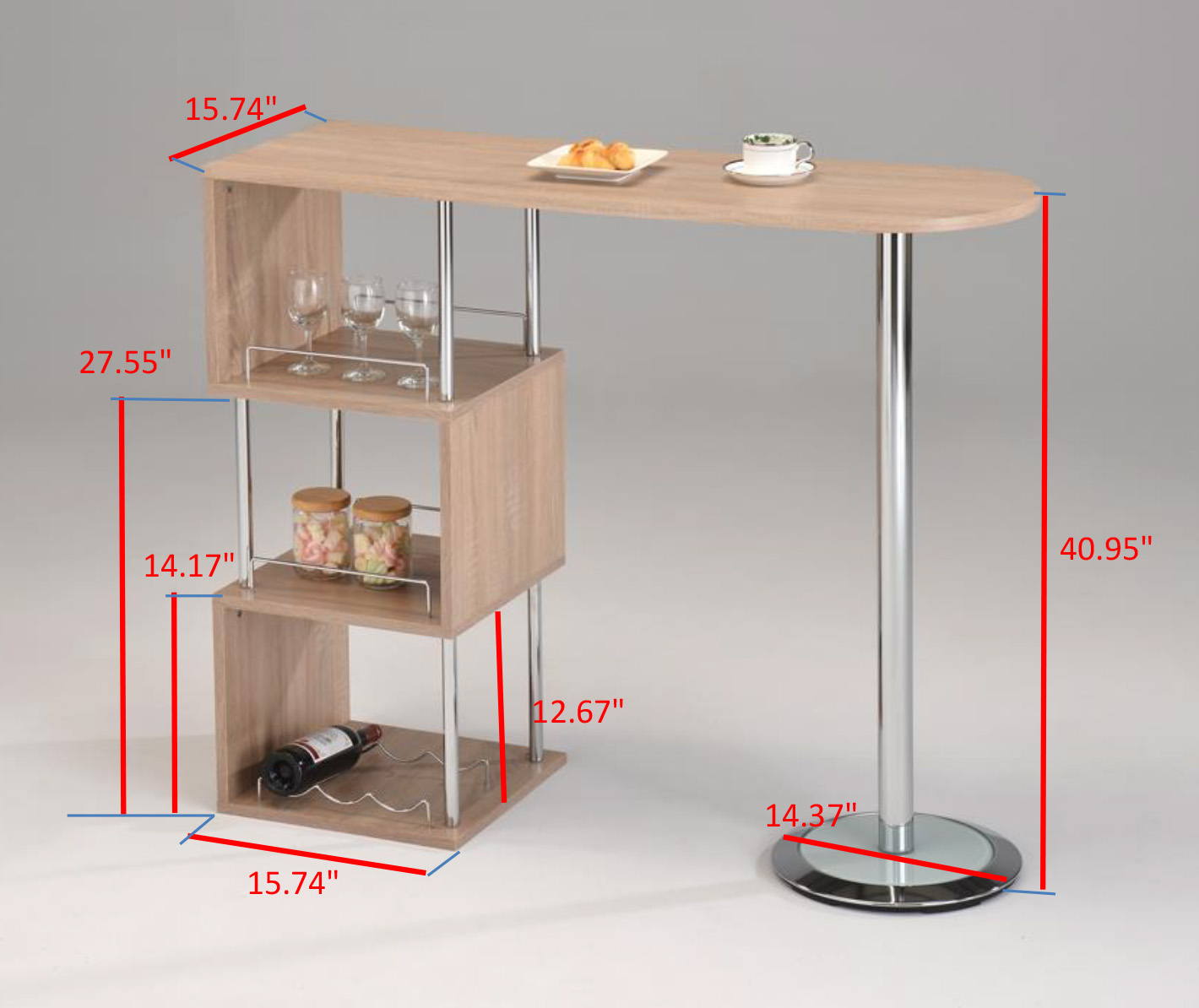 Kings Brand Furniture Metal Console Table Wine Rack Buffet Server